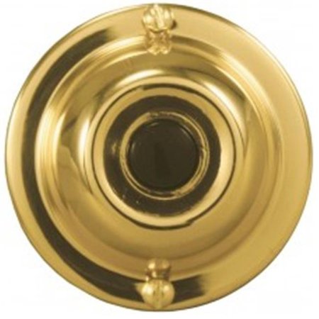 DEFENSEGUARD Wired Push Button Door Bell; Polished Brass DE593783